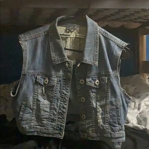 Selling a jean jacket vest!